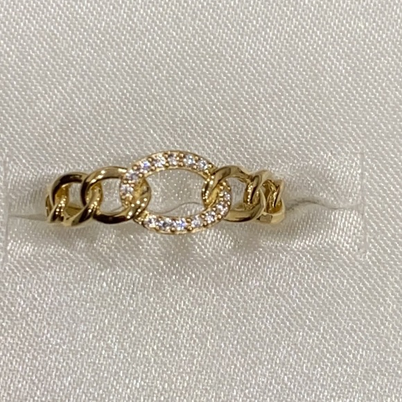 10k Yellow Gold Link Ring - Picture 5 of 7